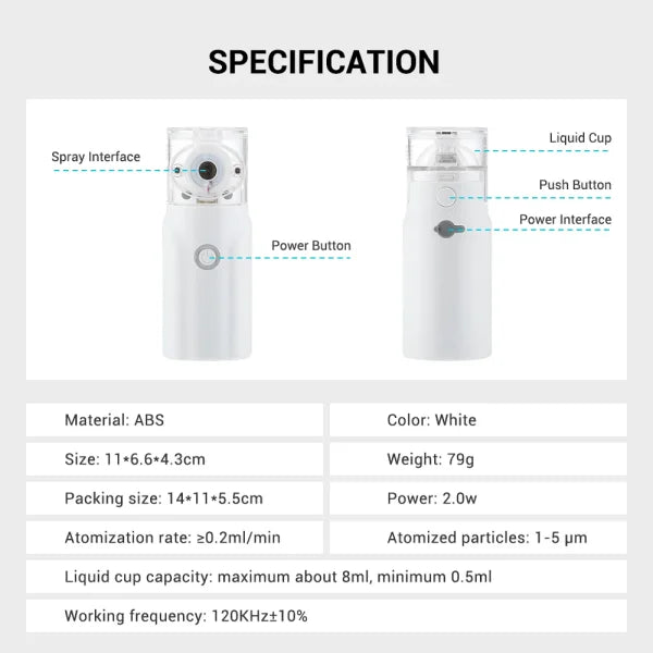 Portable & Rechargeable Nebulizer